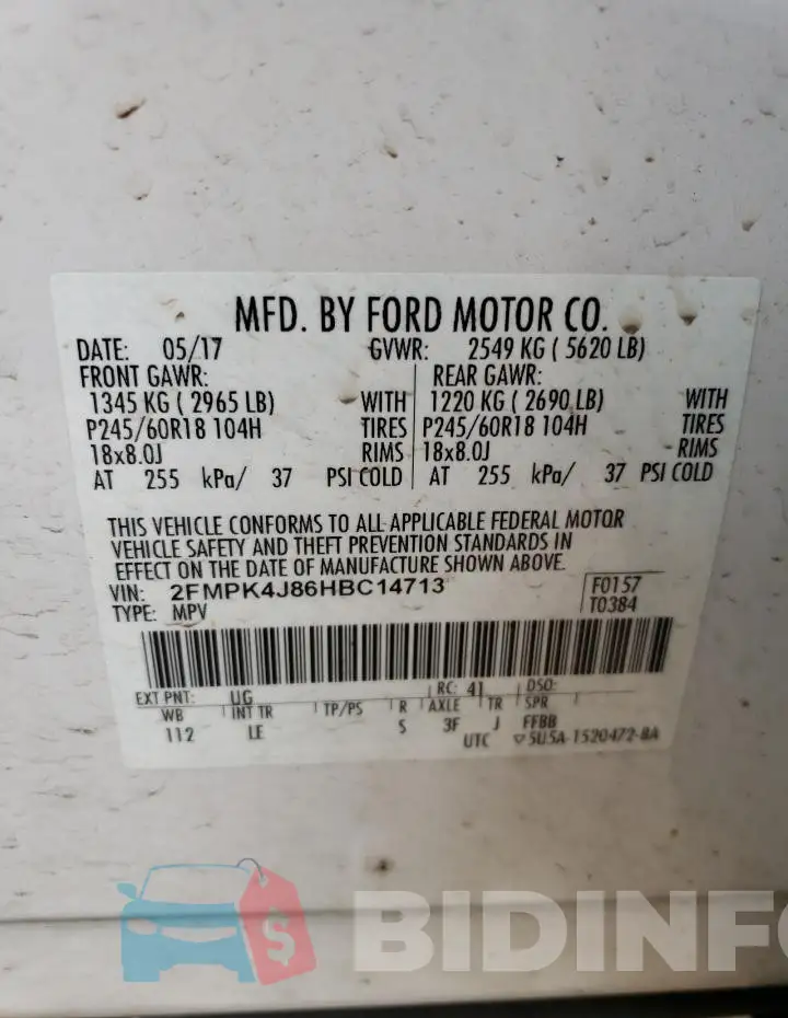 2FMPK4J86HBC14713 Photo# 12