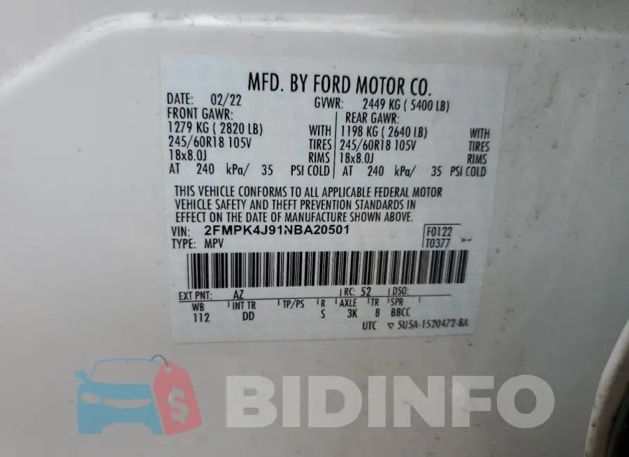 2FMPK4J91NBA20501 Photo# 14