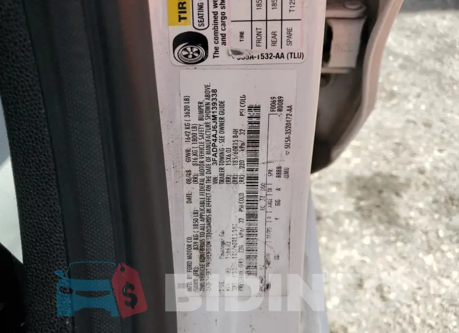 3FADP4AJ6JM139338 Photo# 13