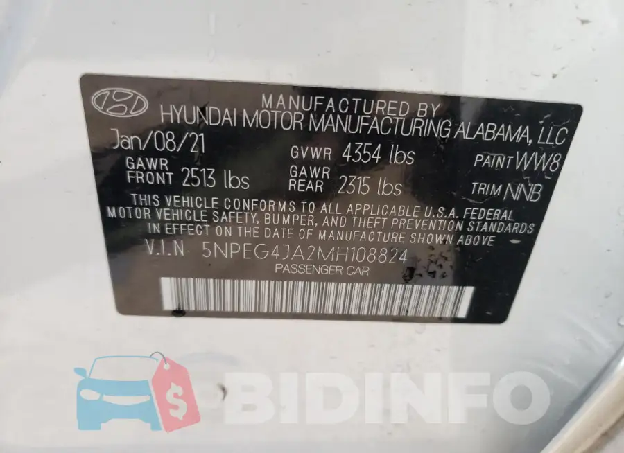 5NPEG4JA2MH108824 Photo# 12
