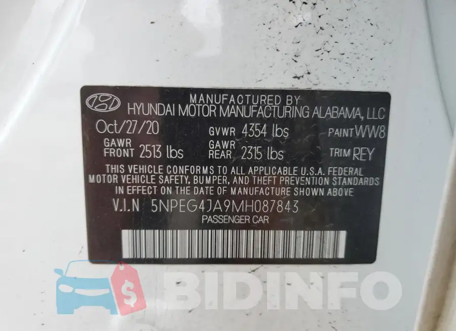 5NPEG4JA9MH087843 Photo# 13