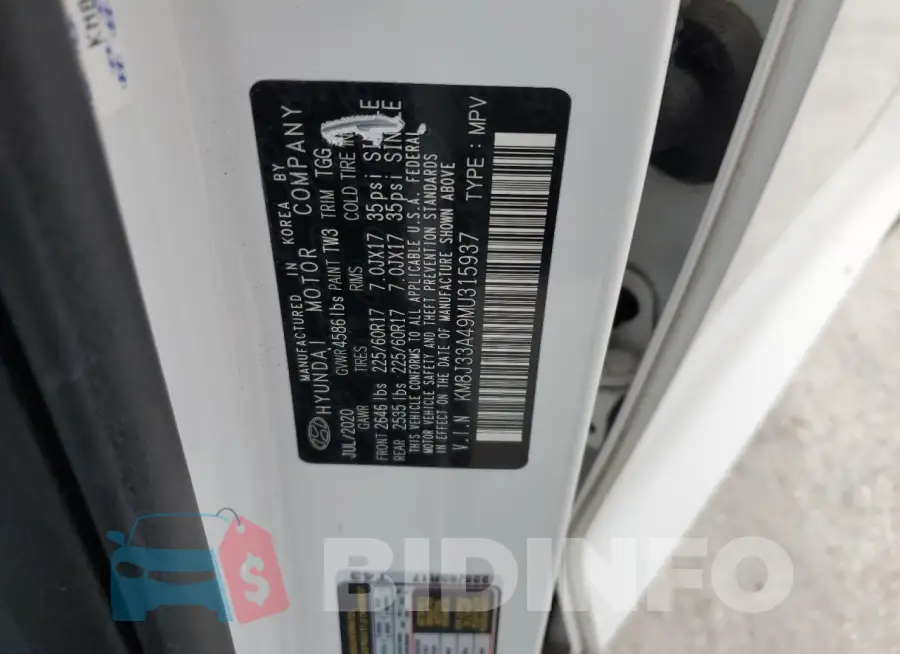 KM8J33A49MU315937 Photo# 14