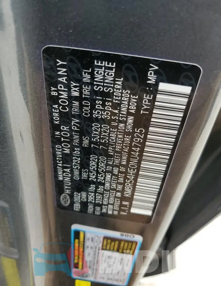 KM8R54HE0NU447925 Photo# 13