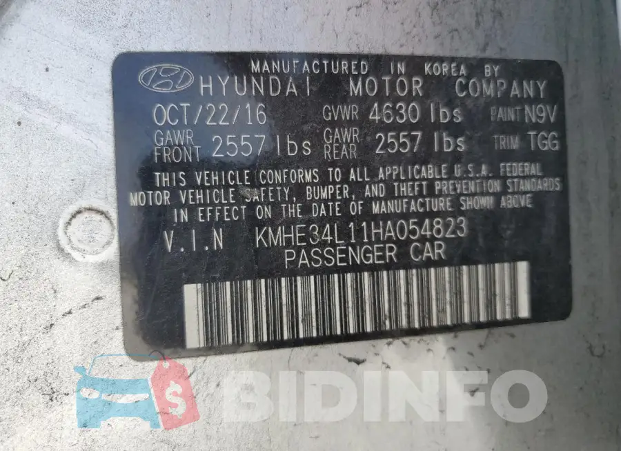 KMHE34L11HA054823 Photo# 12