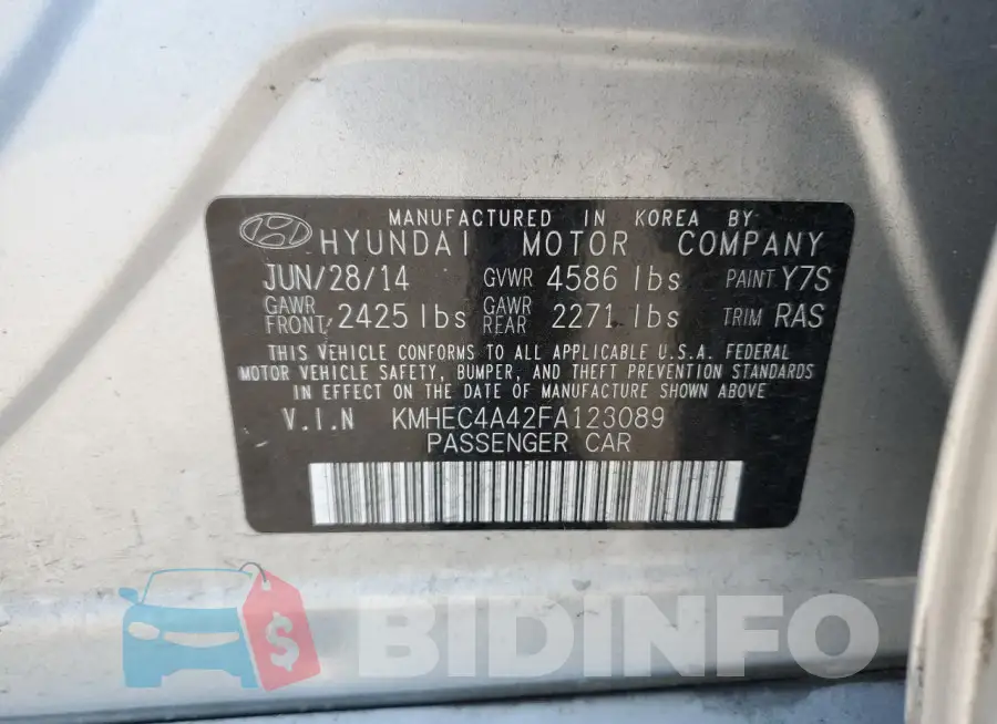 KMHEC4A42FA123089 Photo# 12