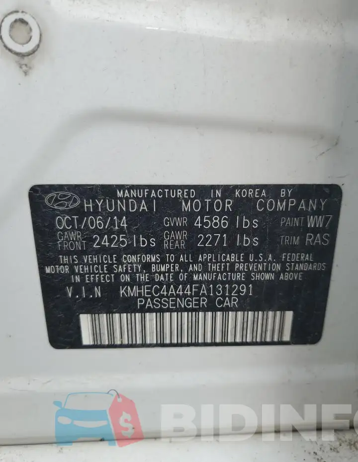 KMHEC4A44FA131291 Photo# 12