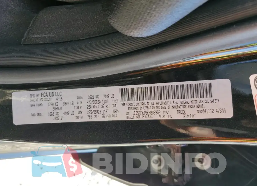 1C6SRFKT5KN838952 Photo# 12