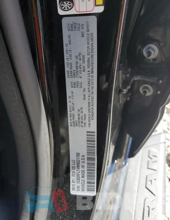 1C6SRFLT4MN521780 Photo# 12