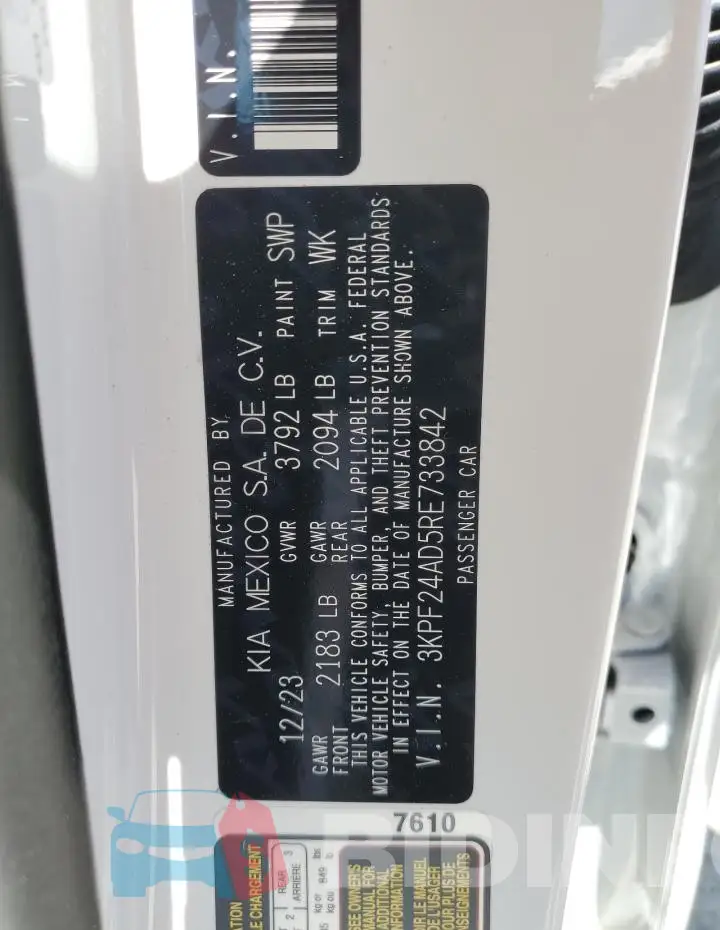 3KPF24AD5RE733842 Photo# 13