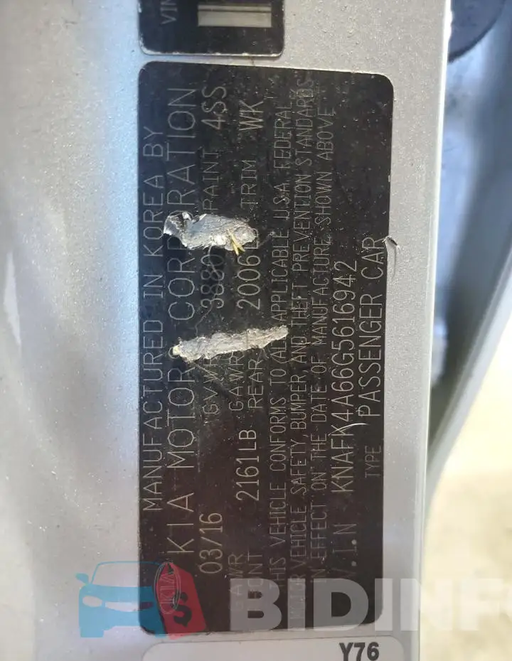 KNAFK4A66G5616942 Photo# 12