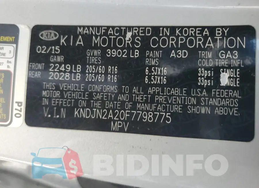 KNDJN2A20F7798775 Photo# 12