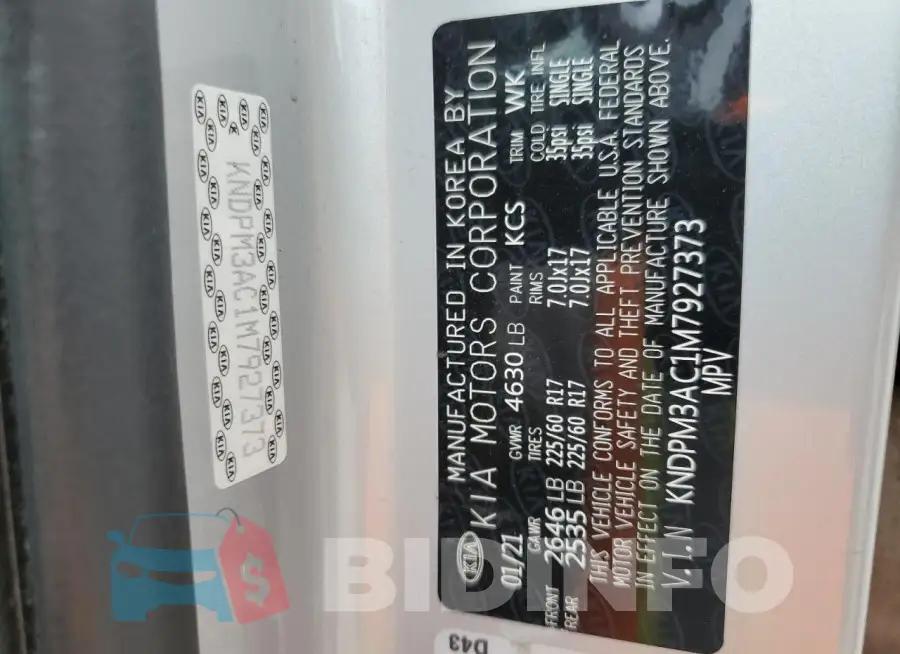 KNDPM3AC1M7927373 Photo# 13