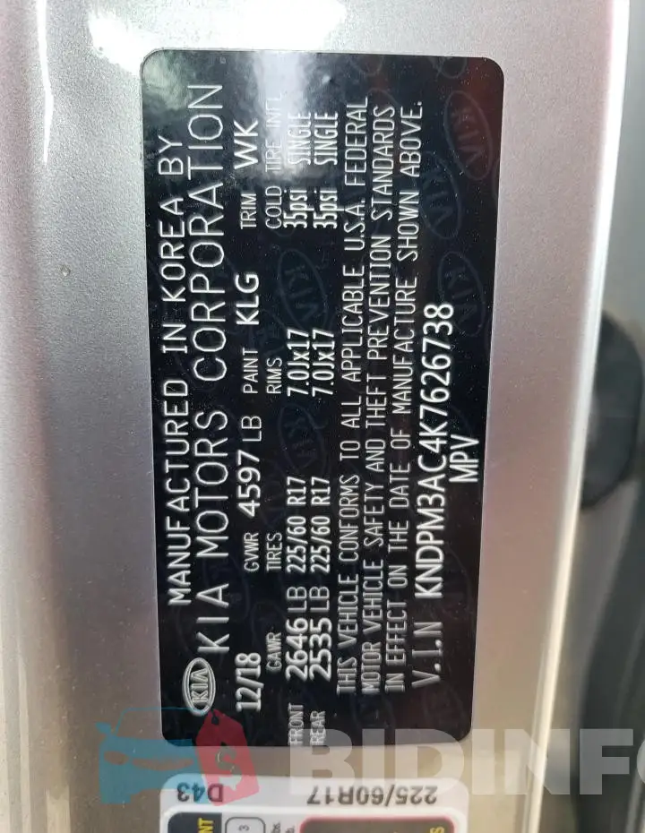 KNDPM3AC4K7626738 Photo# 12