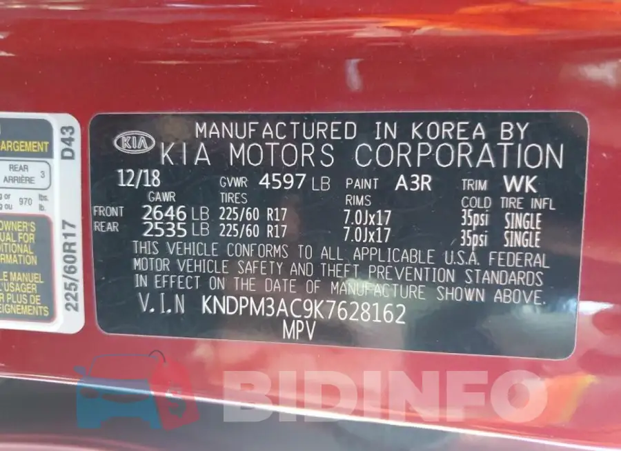 KNDPM3AC9K7628162 Photo# 12