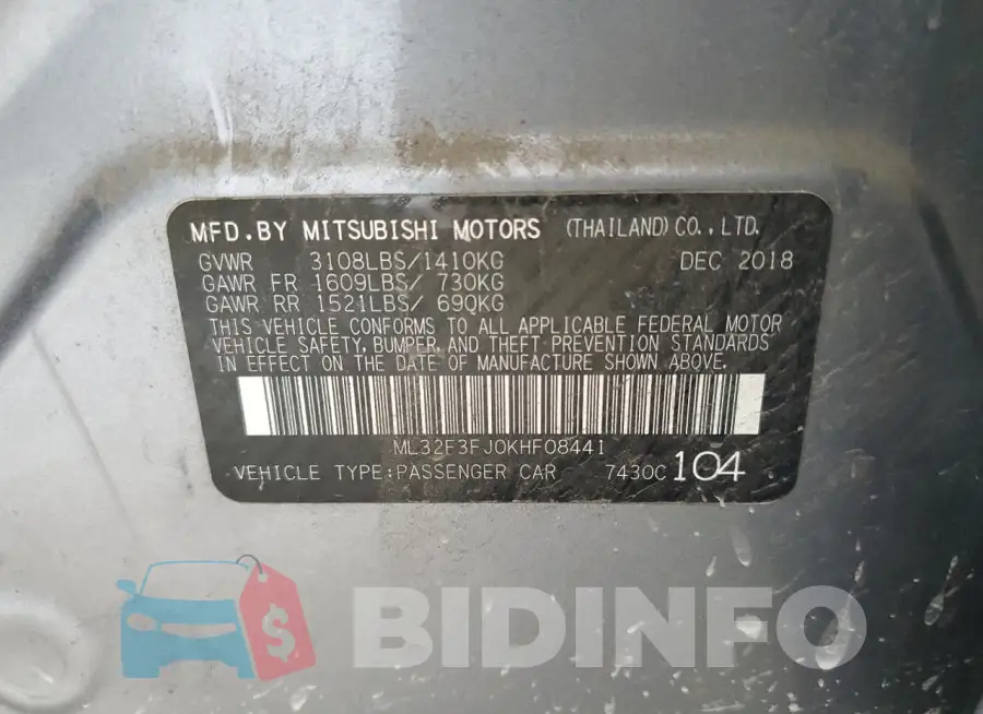 ML32F3FJ0KHF08441 Photo# 12