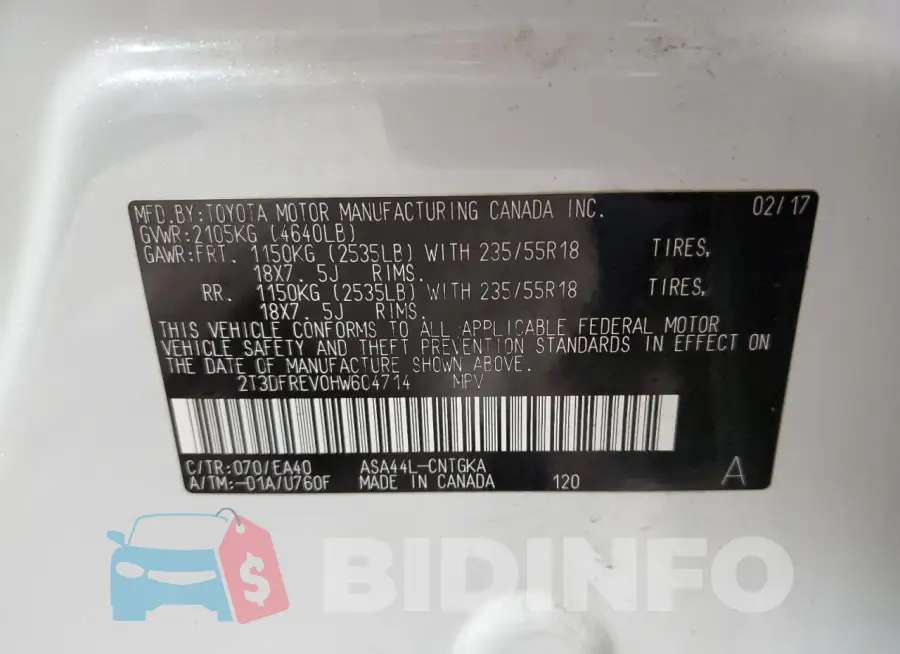 2T3DFREV0HW604714 Photo# 13