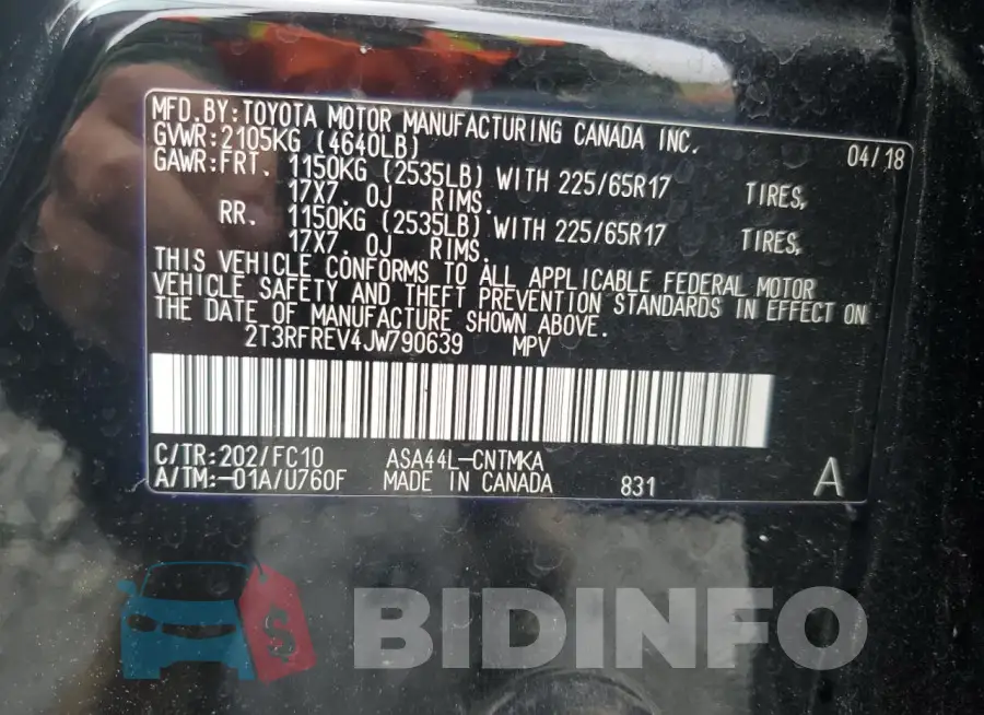 2T3RFREV4JW790639 Photo# 12