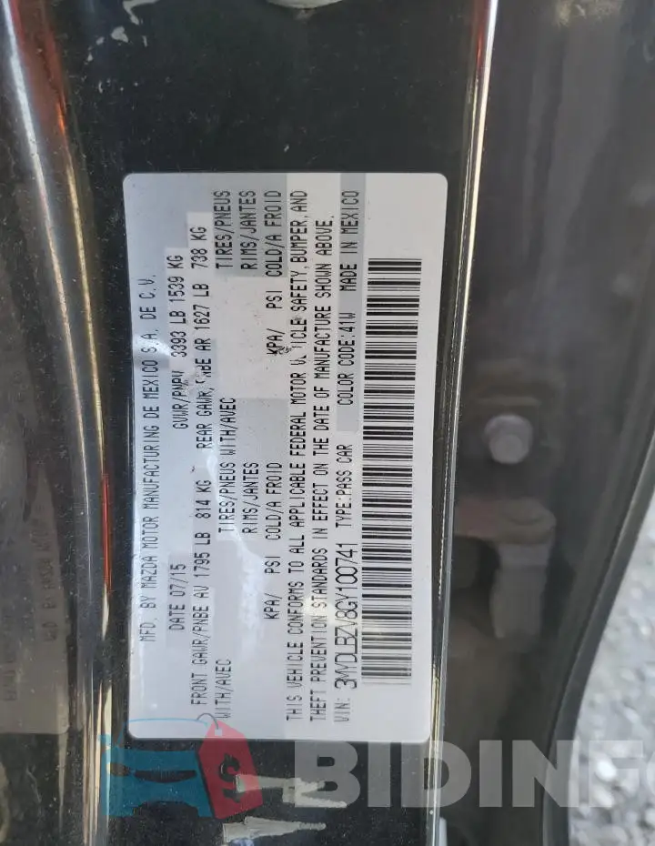 3MYDLBZV8GY100741 Photo# 12