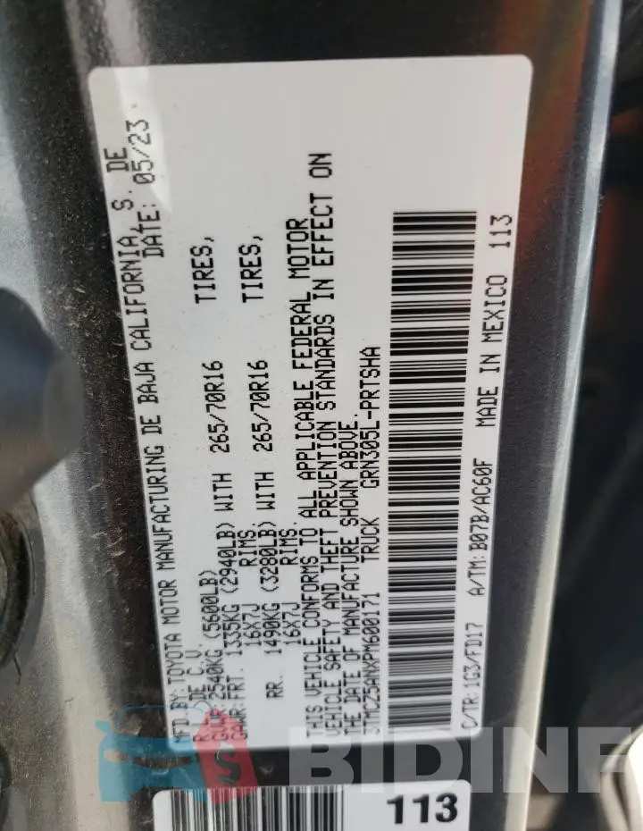 3TMCZ5ANXPM600171 Photo# 12