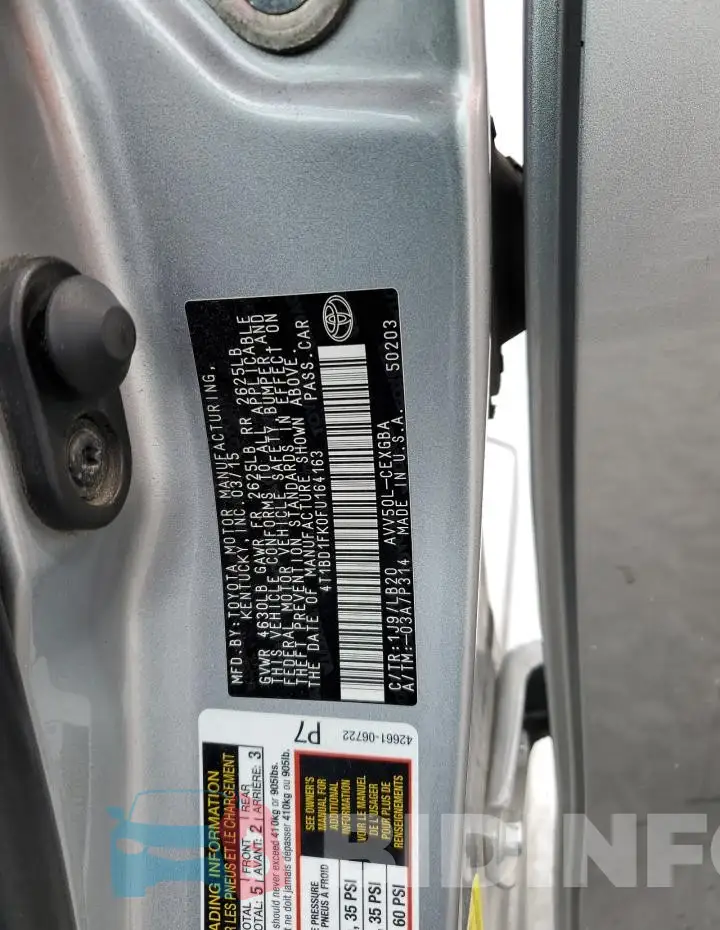 4T1BD1FK0FU164163 Photo# 13