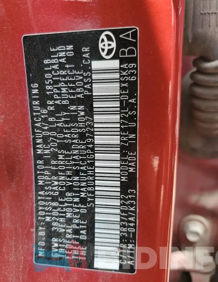 5YFBURHE1GP497237 Photo# 12