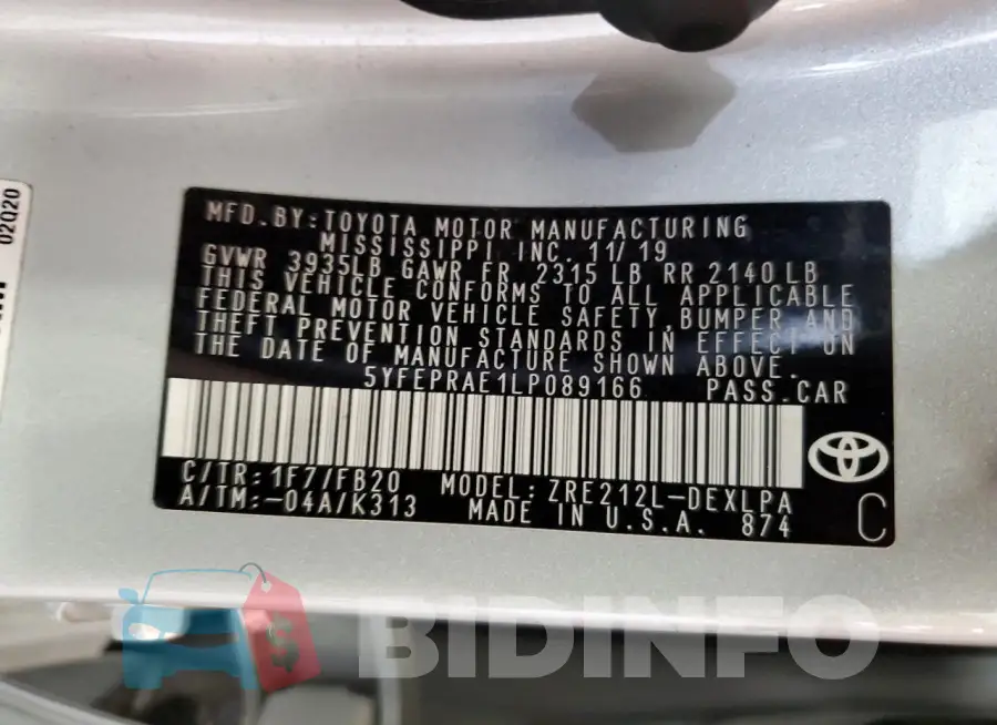 5YFEPRAE1LP089166 Photo# 13