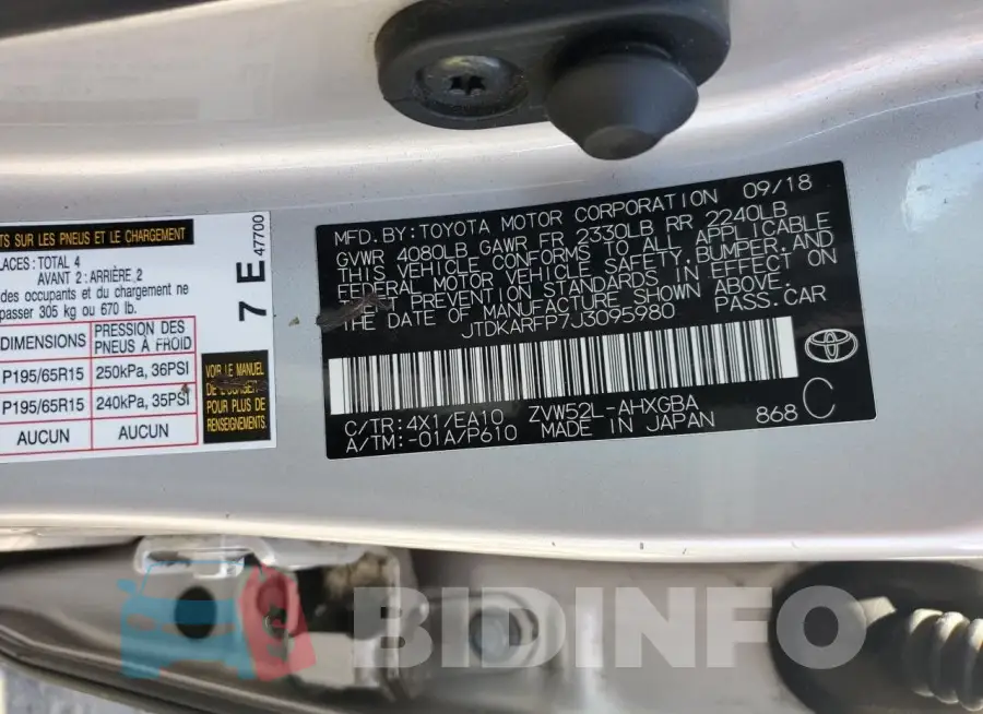 JTDKARFP7J3095980 Photo# 13