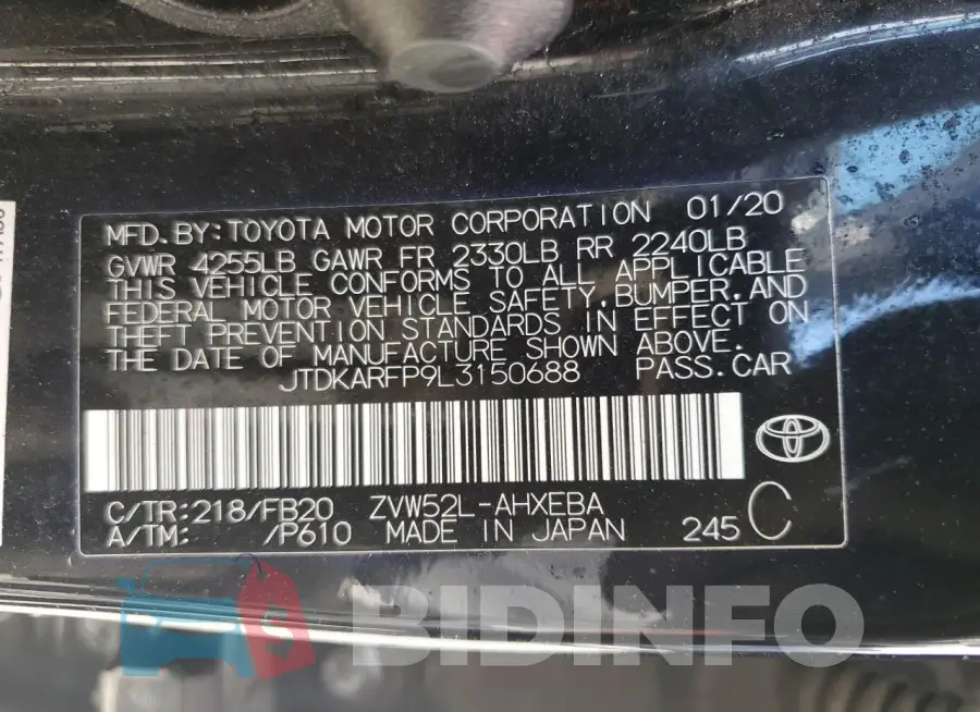 JTDKARFP9L3150688 Photo# 13