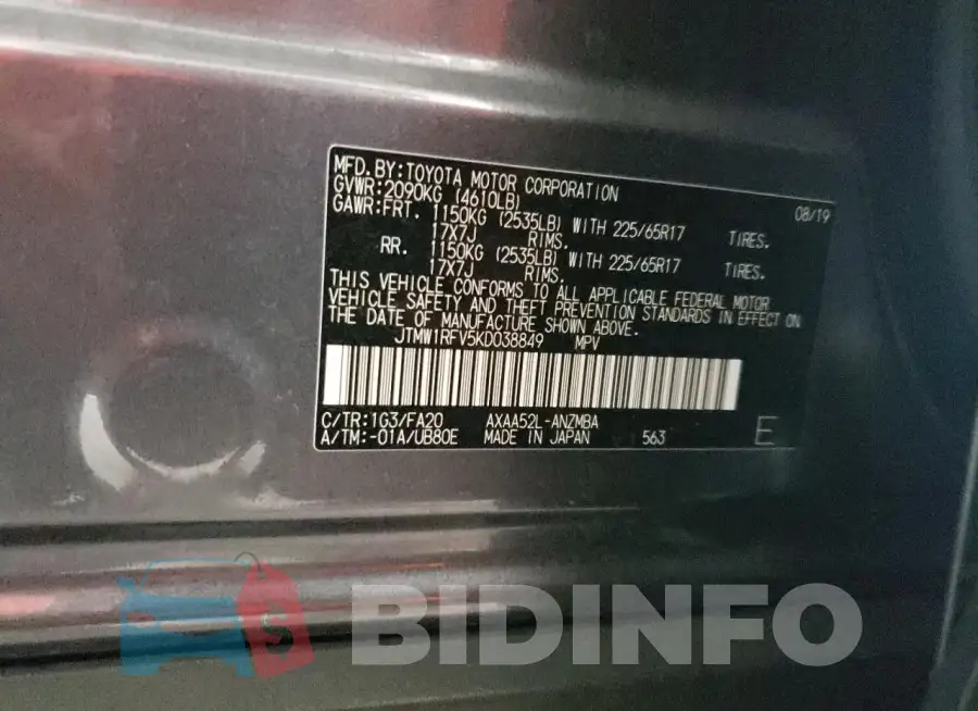 JTMW1RFV5KD038849 Photo# 13