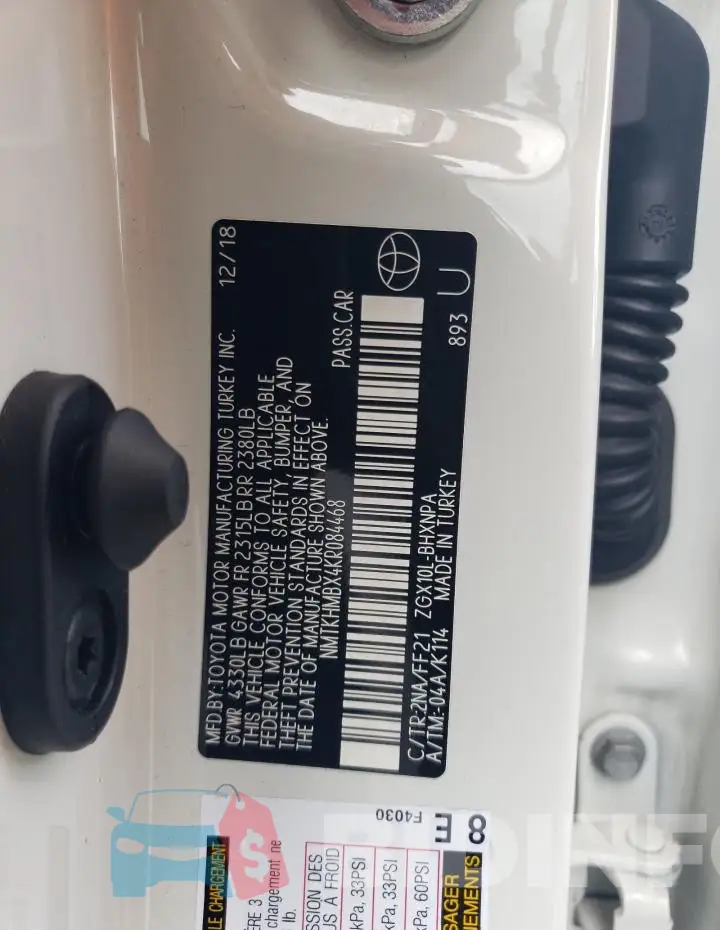 NMTKHMBX4KR084468 Photo# 12