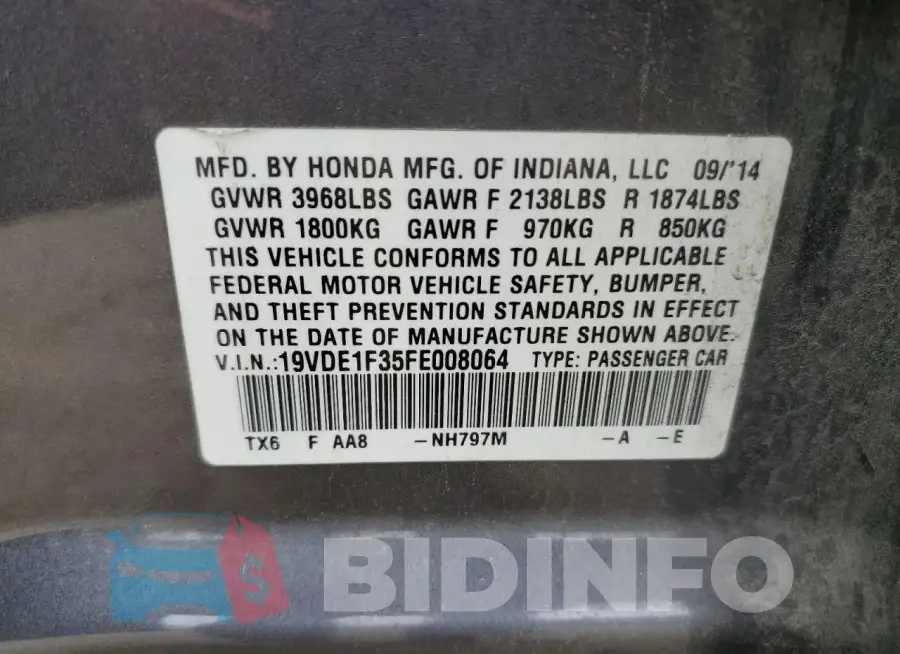 19VDE1F35FE008064 Photo# 13