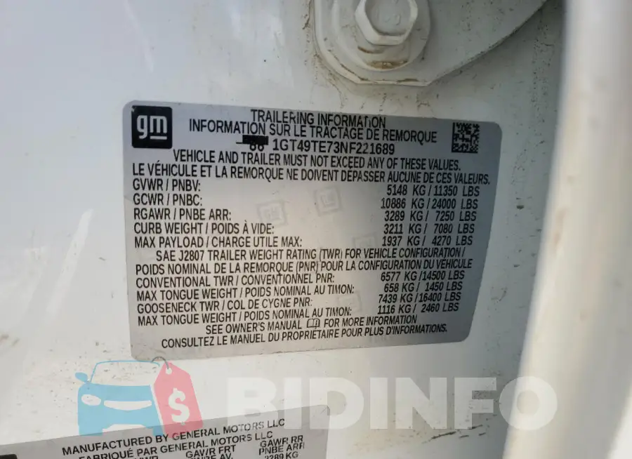 1GT49TE73NF221689 Photo# 12
