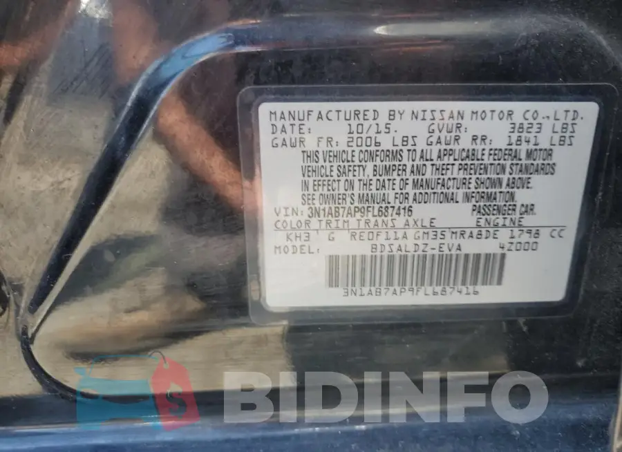 3N1AB7AP9FL687416 Photo# 12