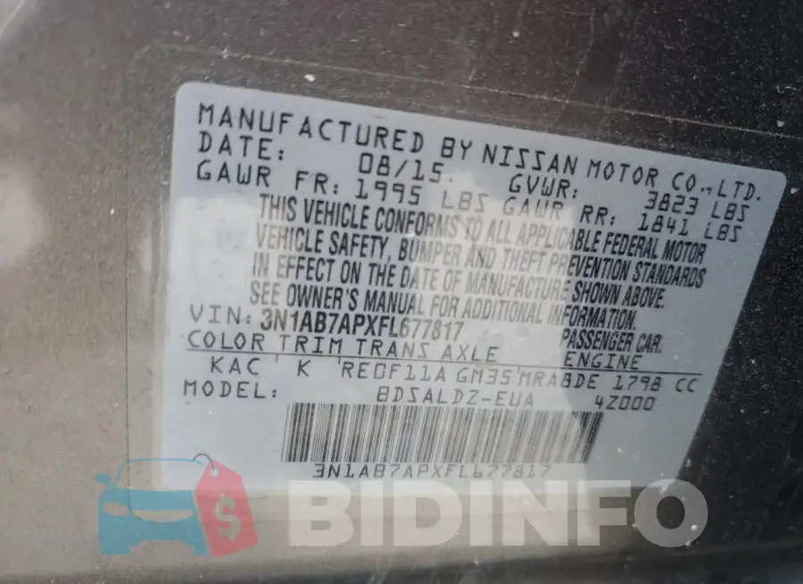 3N1AB7APXFL677817 Photo# 12