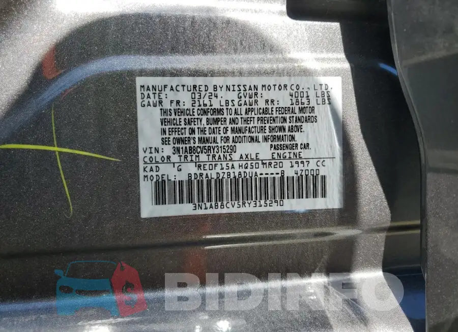 3N1AB8CV5RY315290 Photo# 12