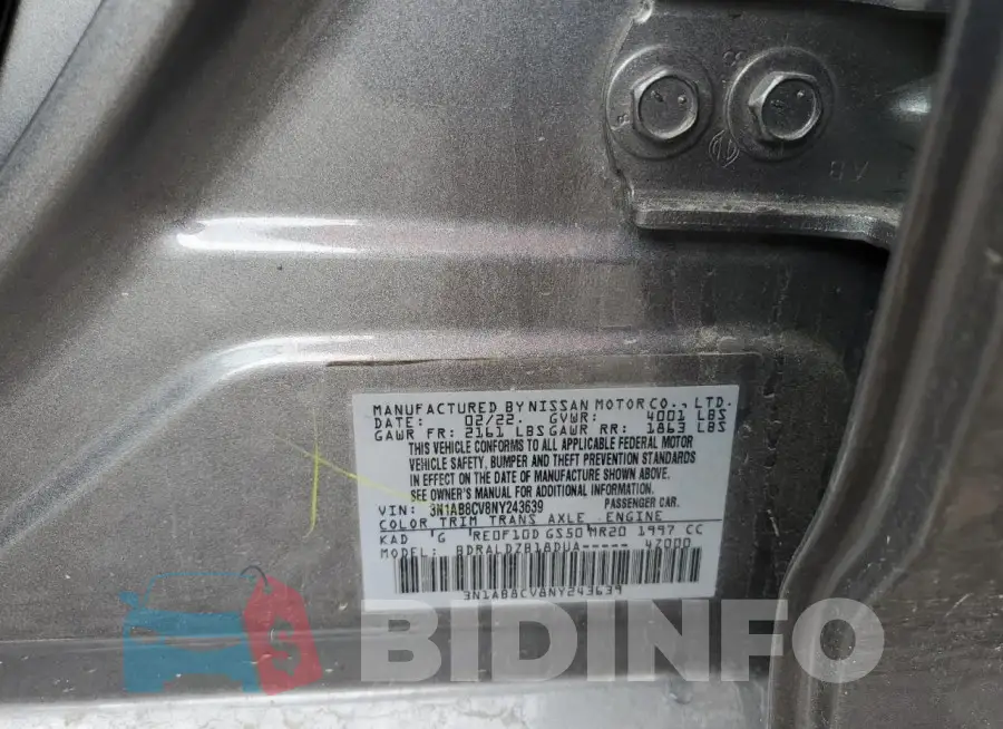 3N1AB8CV8NY243639 Photo# 12