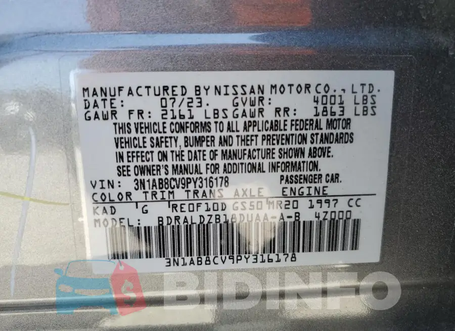3N1AB8CV9PY316178 Photo# 12