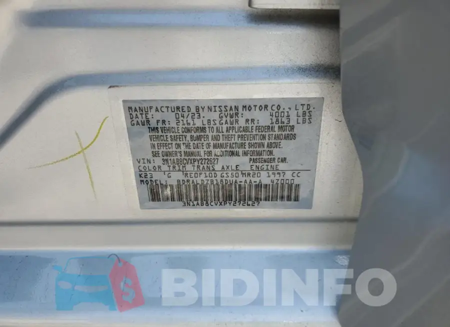 3N1AB8CVXPY272627 Photo# 12