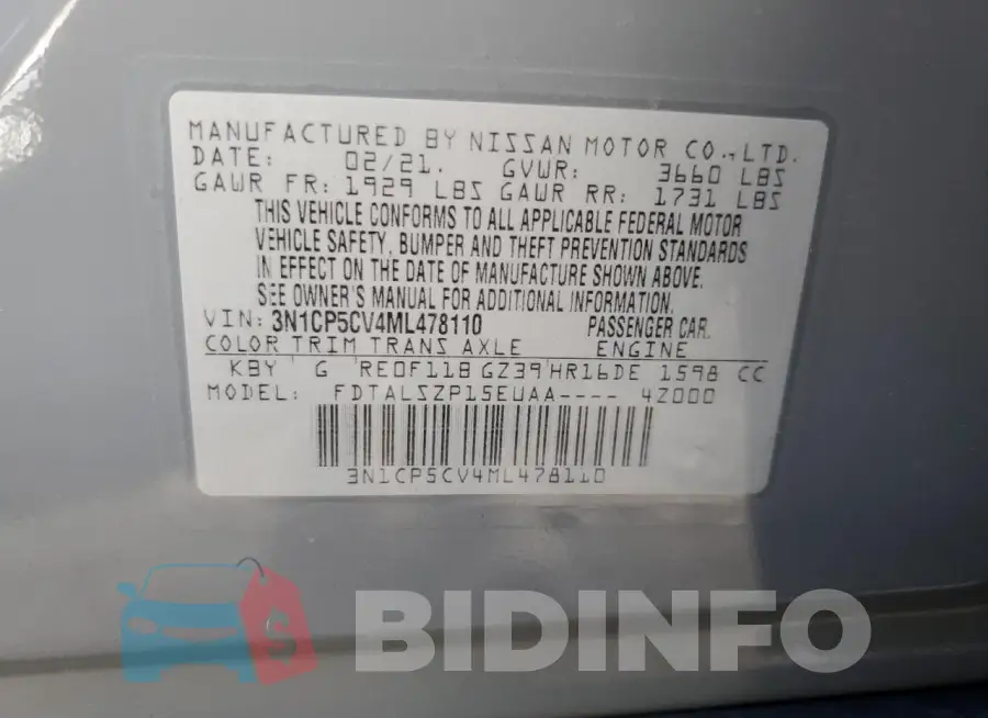 3N1CP5CV4ML478110 Photo# 13