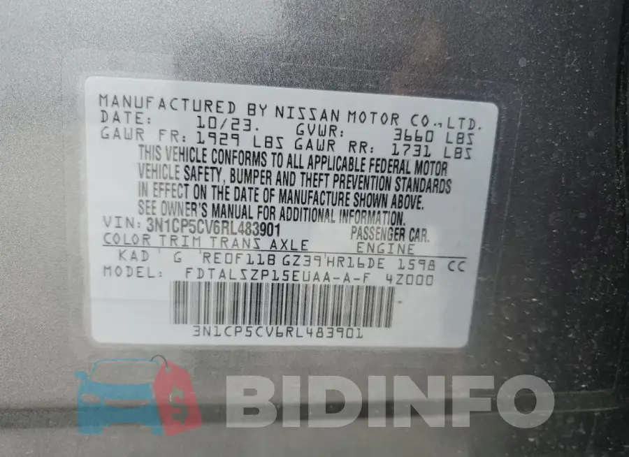3N1CP5CV6RL483901 Photo# 13