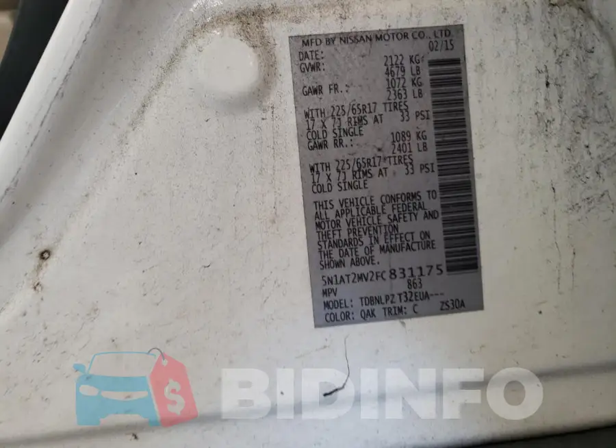 5N1AT2MV2FC831175 Photo# 13