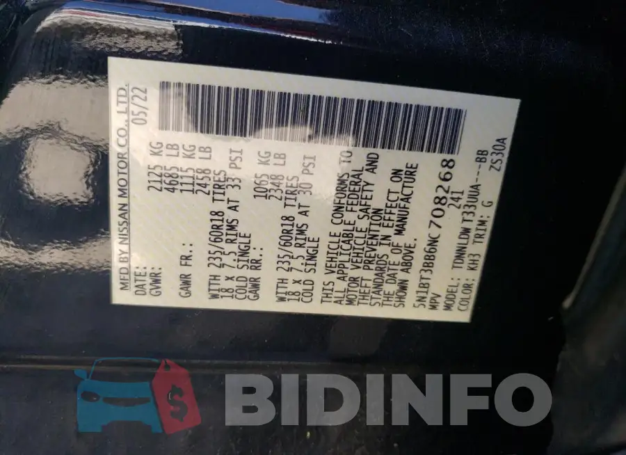 5N1BT3BB6NC708268 Photo# 13