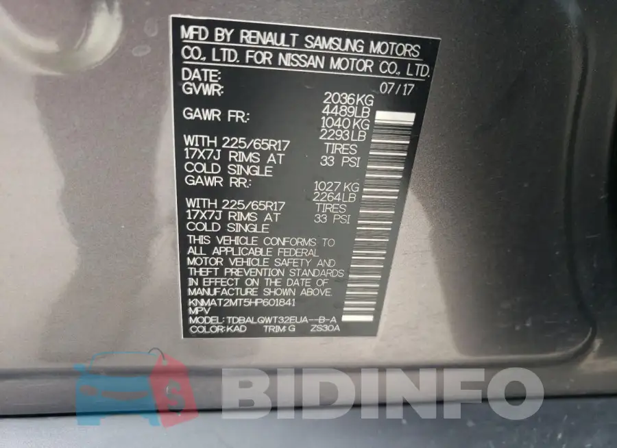 KNMAT2MT5HP601841 Photo# 12