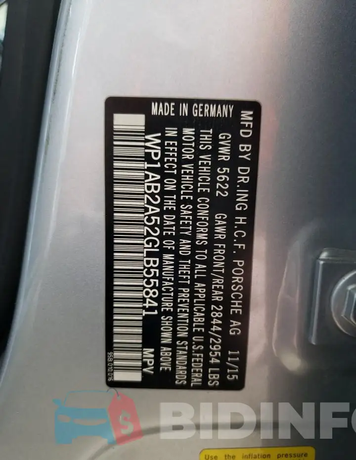 WP1AB2A52GLB55841 Photo# 13