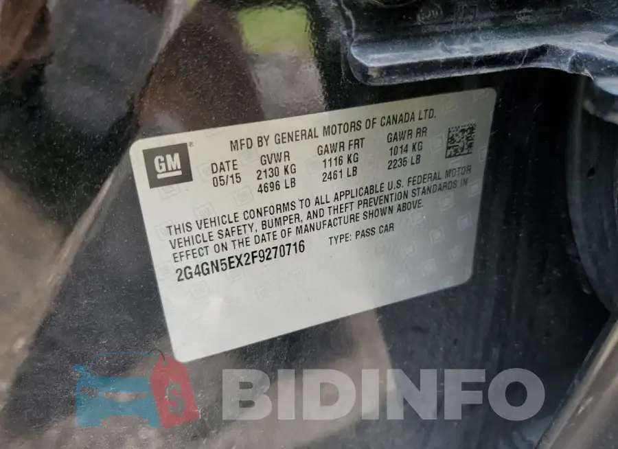 2G4GN5EX2F9270716 Photo# 12