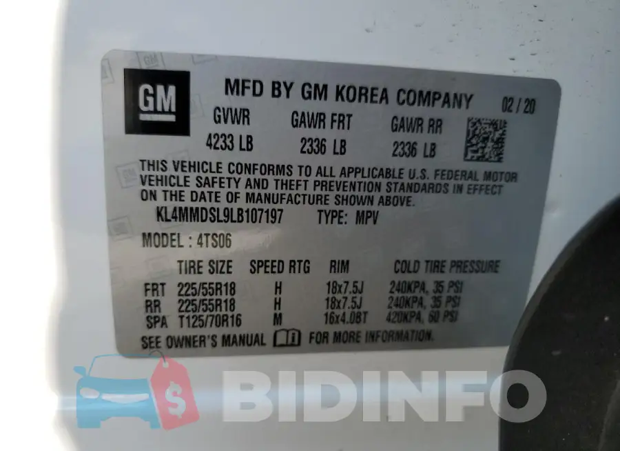 KL4MMDSL9LB107197 Photo# 12