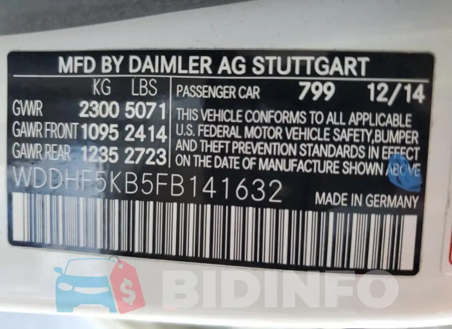 WDDHF5KB5FB141632 Photo# 12