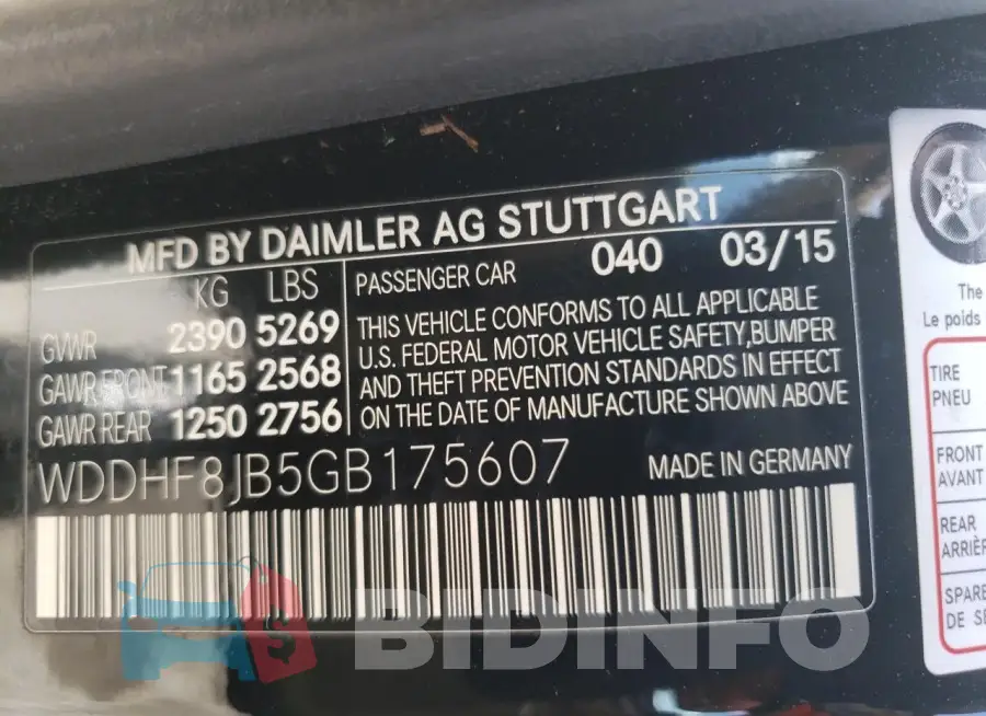 WDDHF8JB5GB175607 Photo# 13