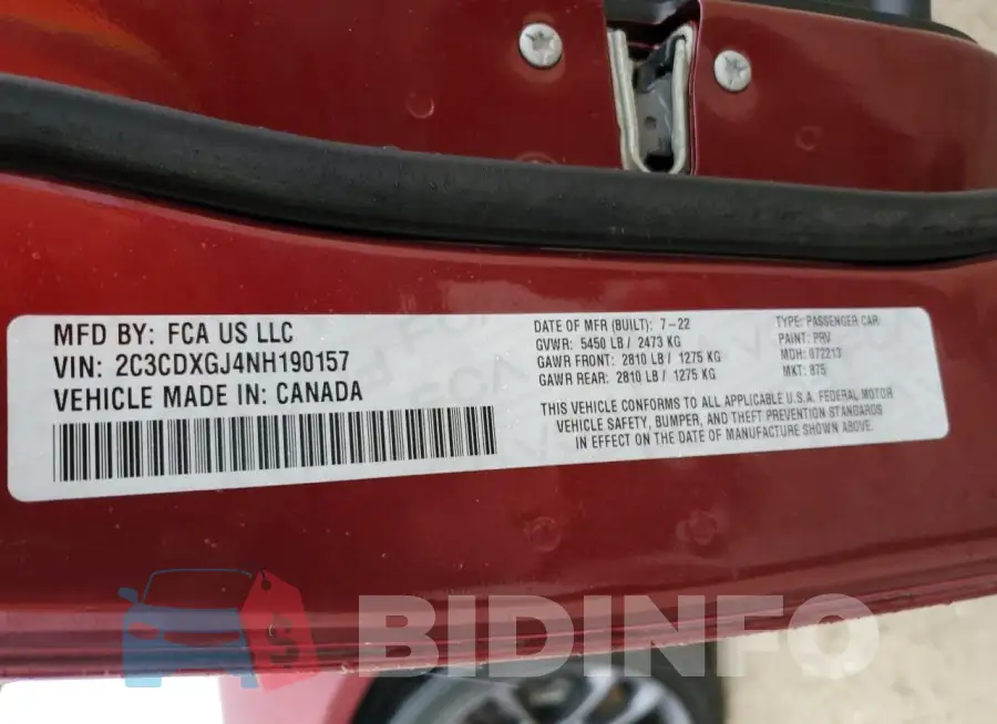 2C3CDXGJ4NH190157 Photo# 13