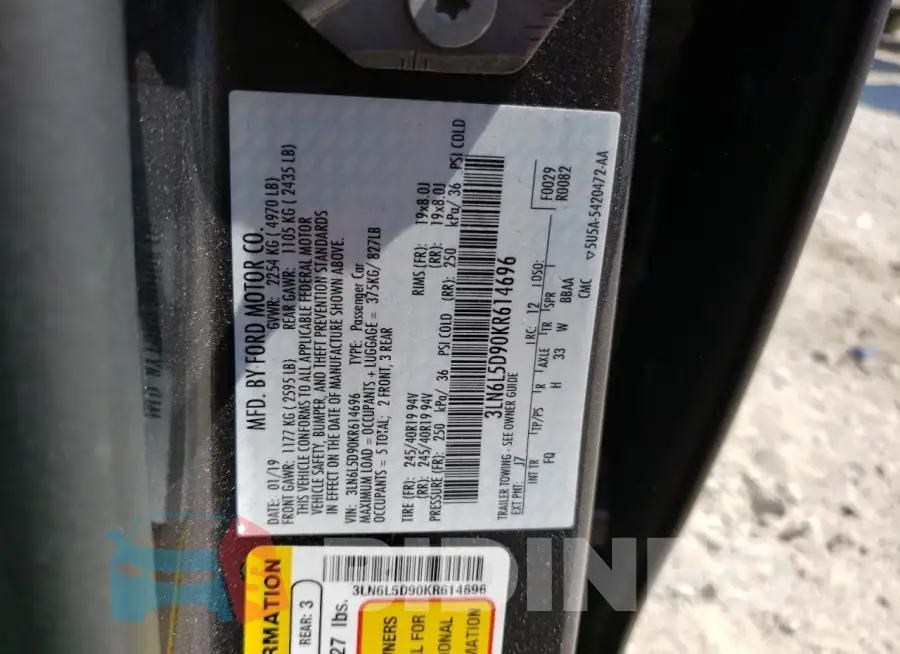 3LN6L5D90KR614696 Photo# 12